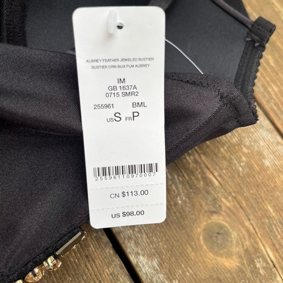 Vintage Bebe Boho Bustier with Sequins and Feather details NWT Size Small - Picture 5 of 15